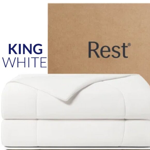 REST® Evercool® Cooling Comforter, King/Cali King, Hot Sleepers Blanket  WHITE - Picture 1 of 5